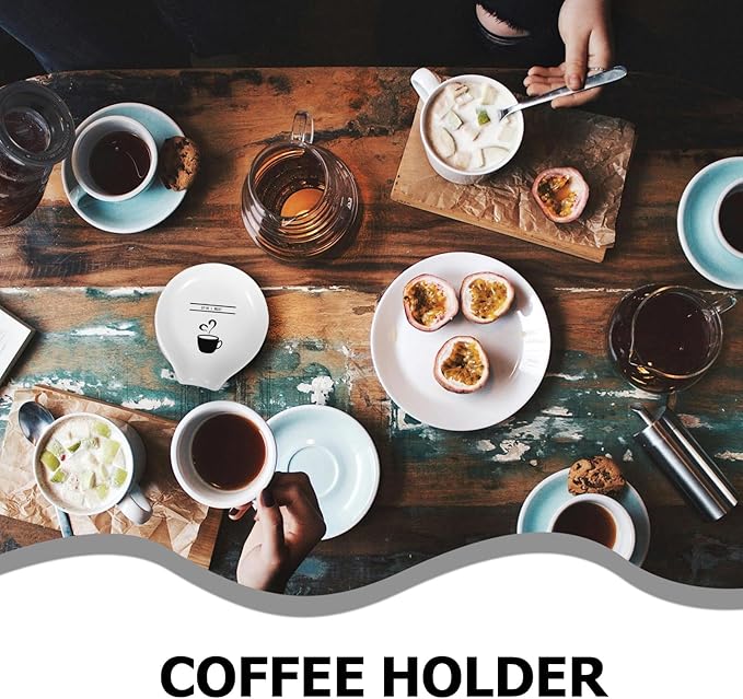 Ceramic Spoon Rest and Spoon Holder Compact Small Scoop Rest Kitchen Accessories Sturdy Porcelain Utensil Support for Cooking and Dining